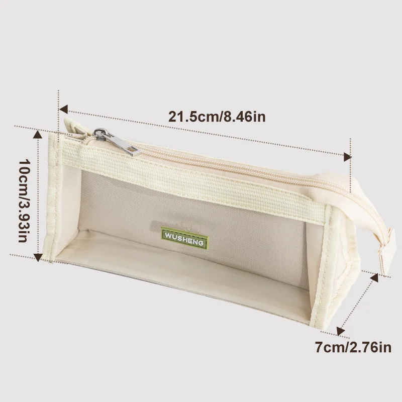 Versatile Clear Pencil Case: Multi-Functional, Large Capacity with Visible Partitions - Ideal for School and Office