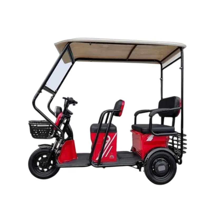 2.2m length electric mobility taxi tricycle passenger electric tricycle with roof