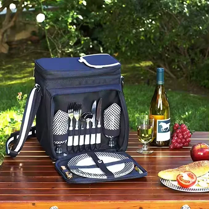 Soft Cooler Bag Rucksack Waterproof Large Capacity Bagpack with Cutlery Holder Food Storage Insulated Bag for Outdoor Picnic Bag