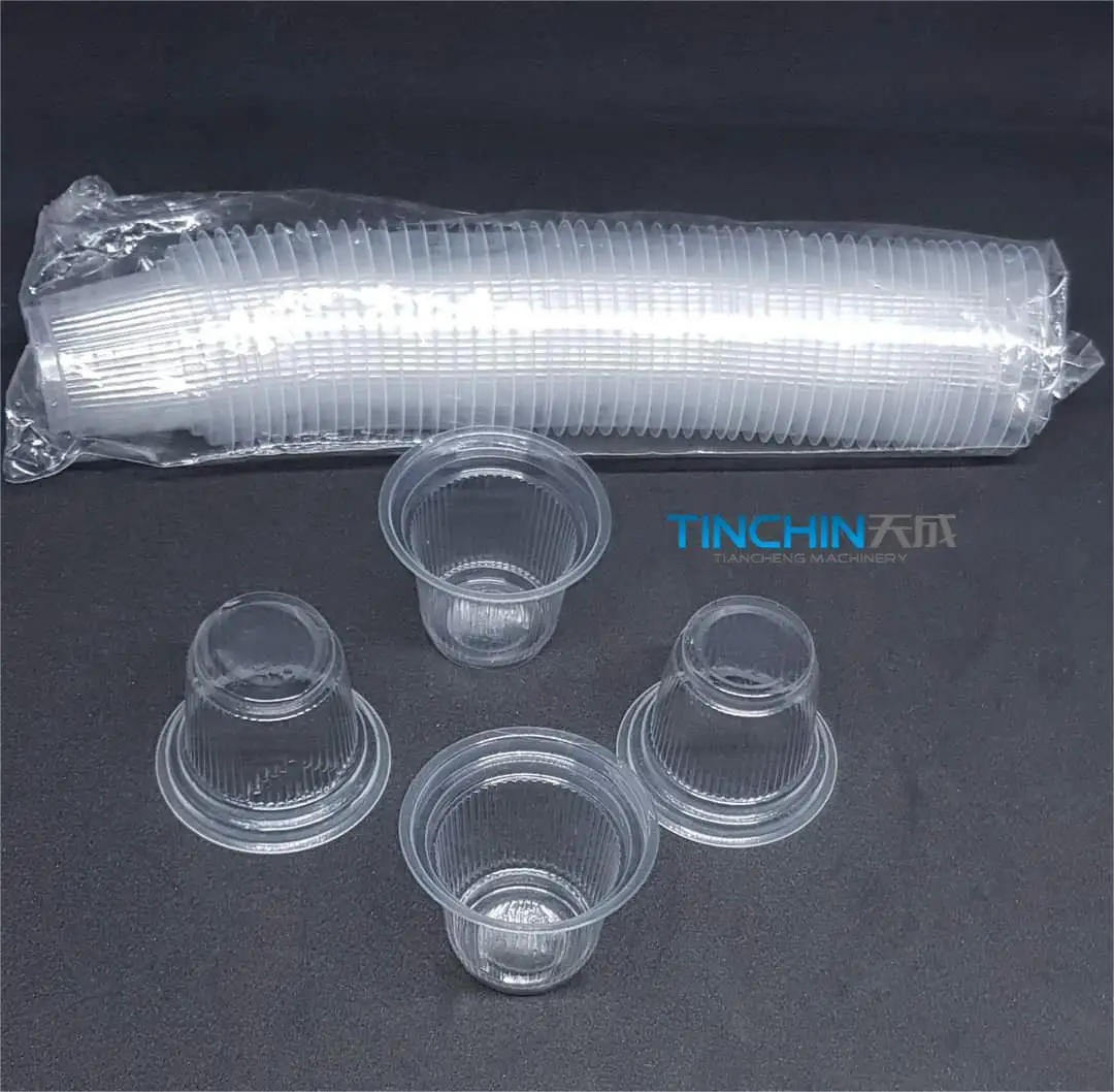 disposable plastic cup packing sauce cup packing machine with laser counting