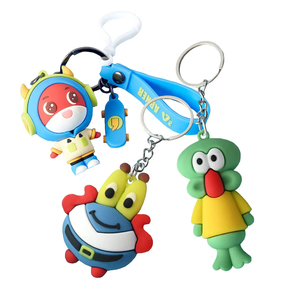 Custom Soft PVC Keychain Key Chain / Soft Rubber Keychains / Silicone Keyring 2D/3D Rubber Pvc Keychain With Your Logo Name