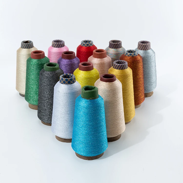 Прямая поставка с завода металлическая вязальная пряжа серебряная нить для ручной вышивки и вязания