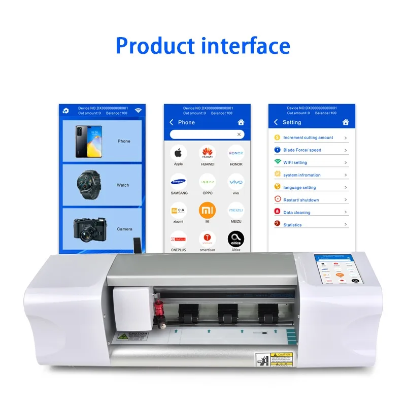 Mobile Phone TPU Hydrogel Screen Protector Film 3D Relief Colorful Cut Sticker Screen Protector Cutting Cutter Machine