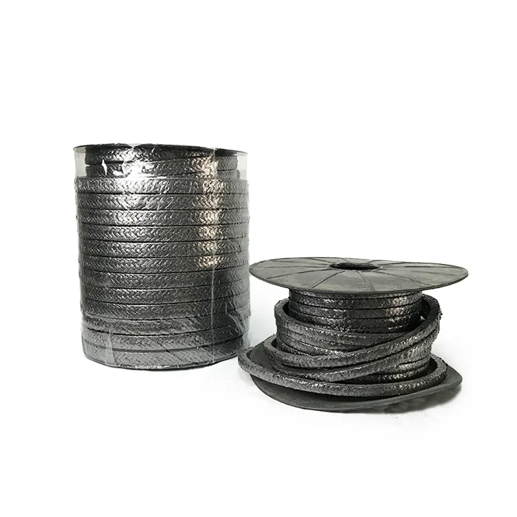 Sealing Material for Rotating Equipment Self-lubricating High working Temperature Pure Graphite Braided Gland Packing