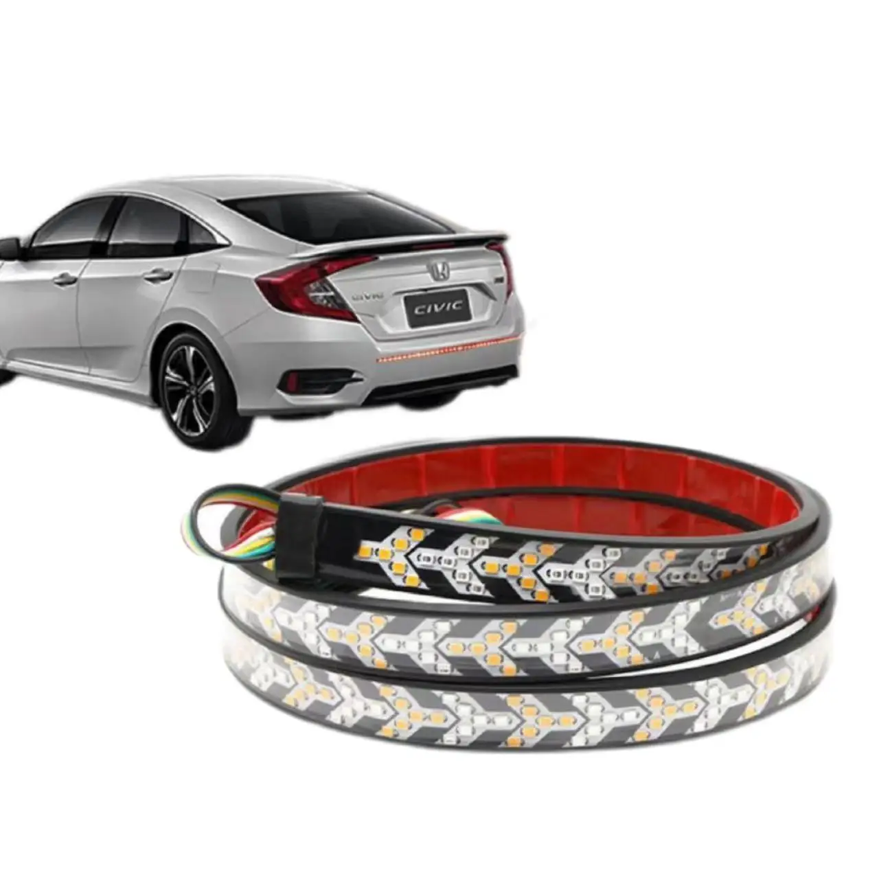 Ruck arrow Led strip Car Flowing turn signal tail Light Bar Reverse Sequential Scanning Brake Flash warning stop lamp