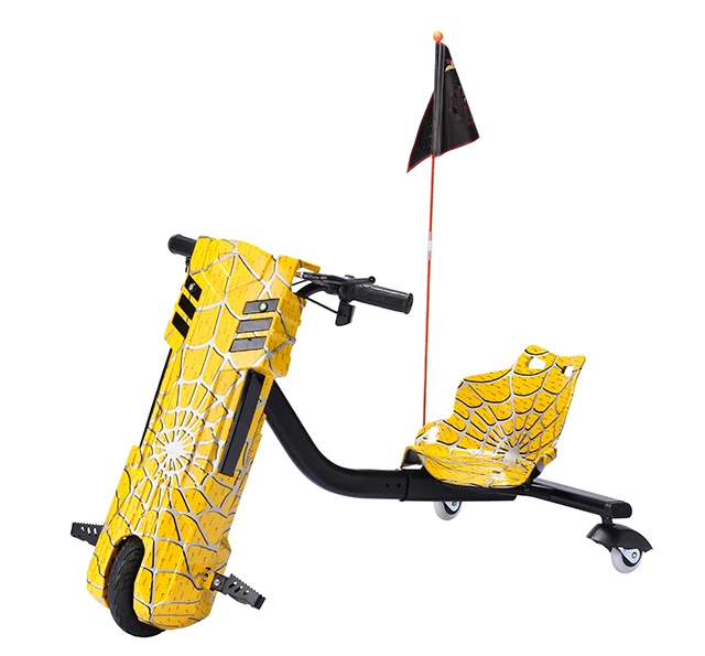 Unisex 3-Wheel 8 Inch Solid Tire 25km/h Drift Trike Bluetooth Electronic Crazy Cart with Applicable Features
