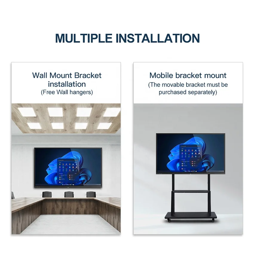 65 75 85 86 98 100 inch electronic interactive whiteboard smart digital board for classroom kids school
