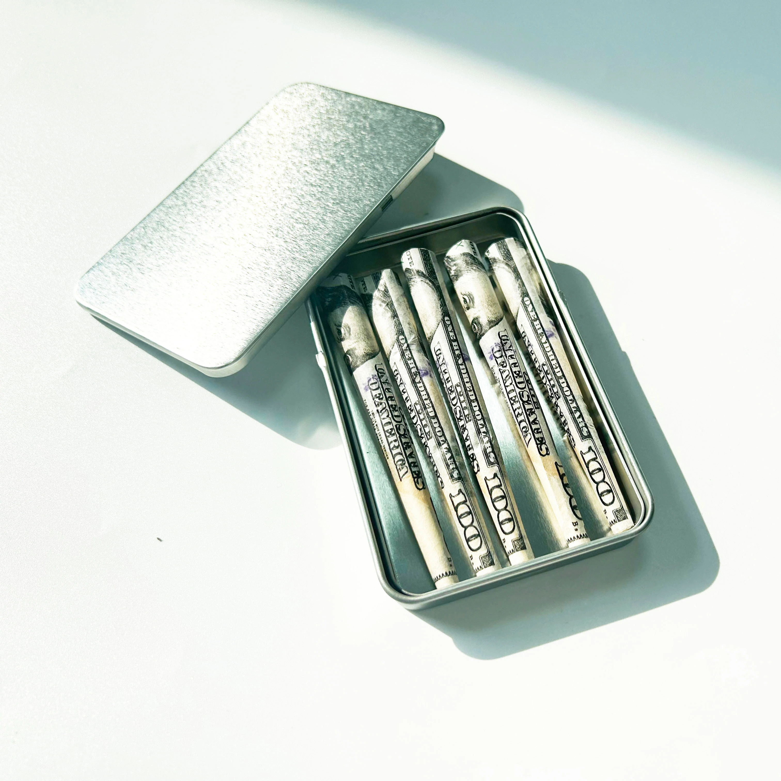 Custom Cigarette1mlckaging Rectangle Slide Sliding Slided Mini Cigar Mint Edislip Cap Box Resistant Metal Small Tobacco Child