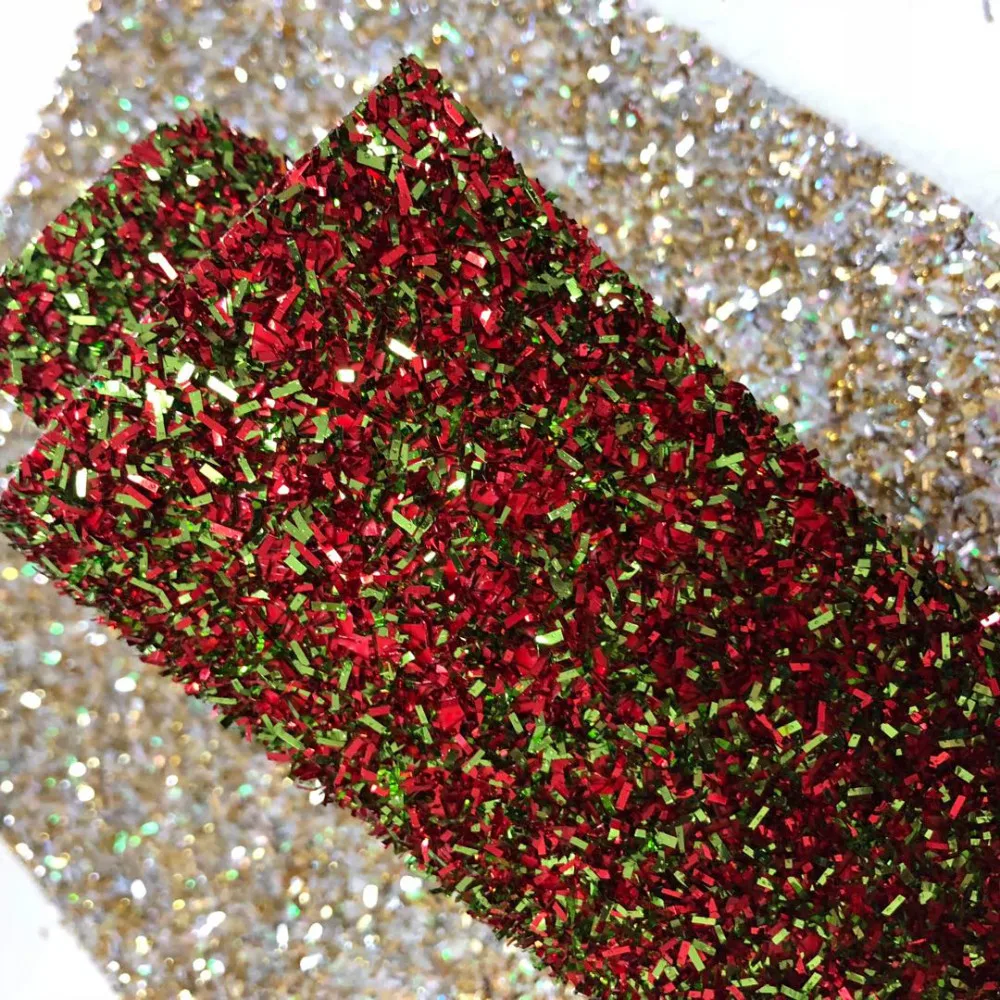2019 new popular glitter tinsel fabric for making crafts for christmas and halloween
