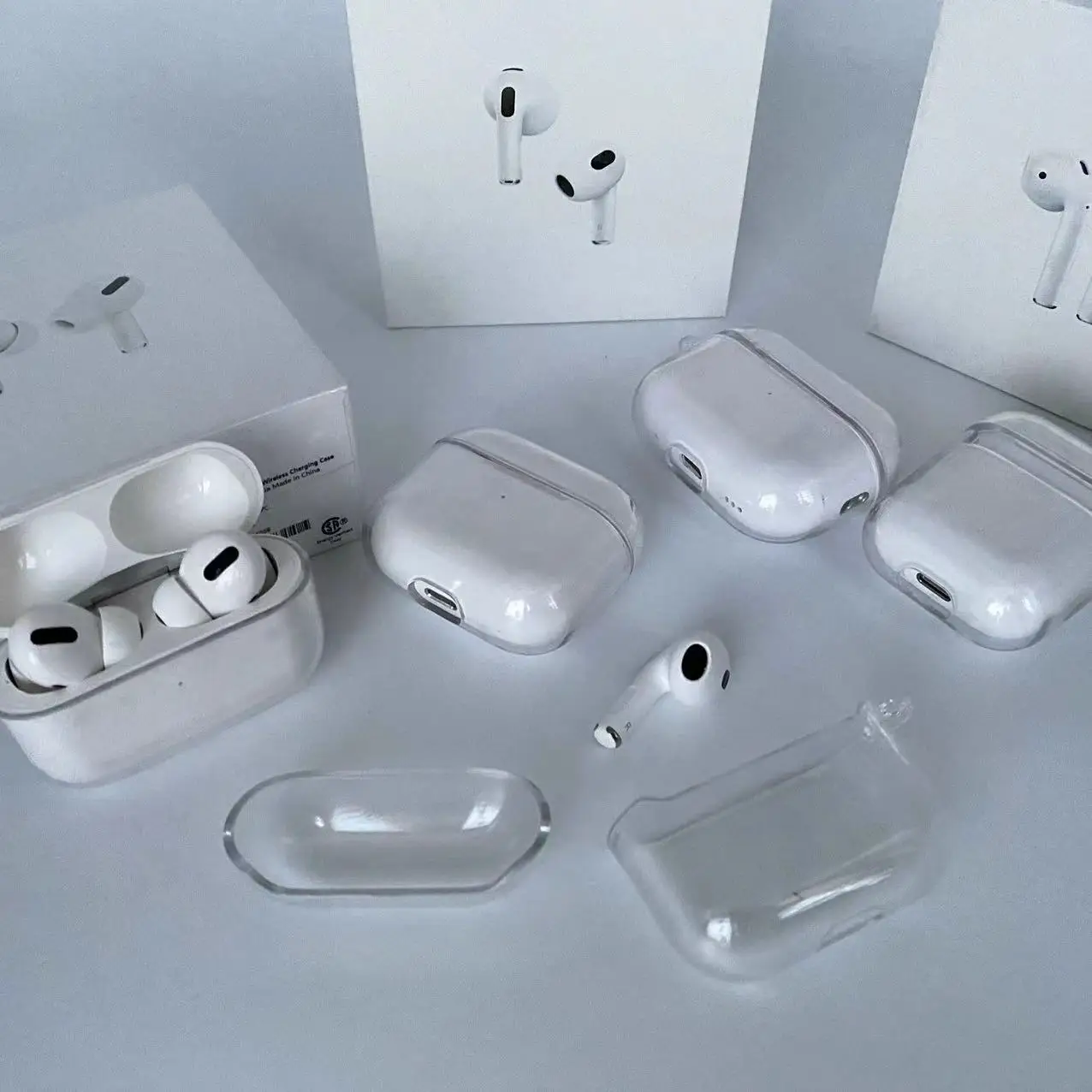 US&EU Warehouse Verified IOS16 For Airpodes Pro 2nd For Airpodes 3 For Airpodes 2 Solid Silicone Protective Earphone Cover