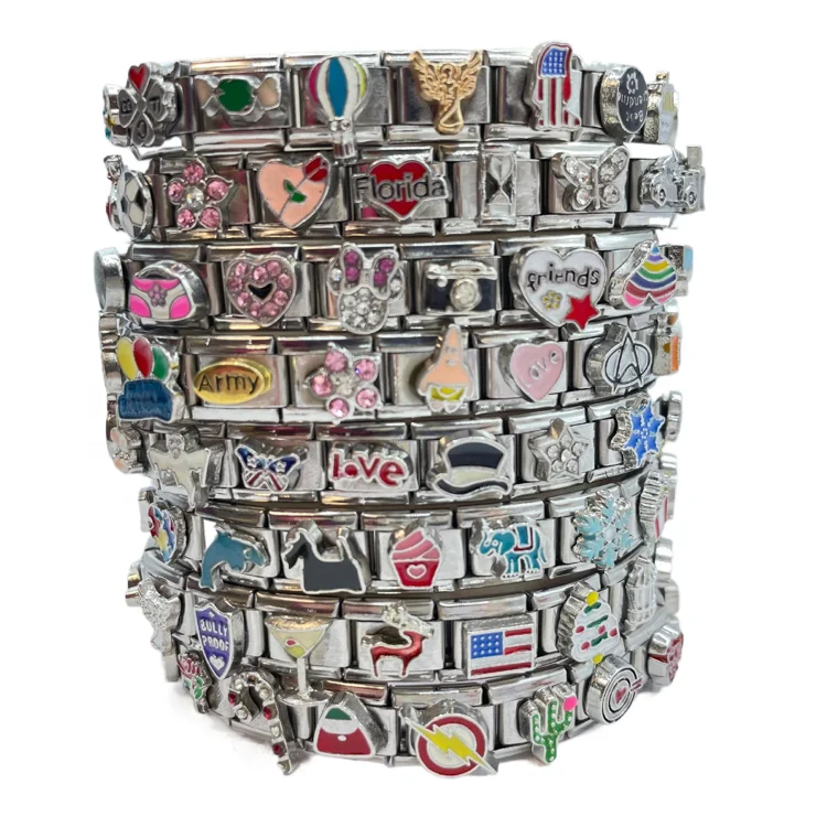 MOYAMIYA 1000 plus Stainless Steel cartoon DIY charms Titanium Italian Charm  jewelry making beads fashion jewelry