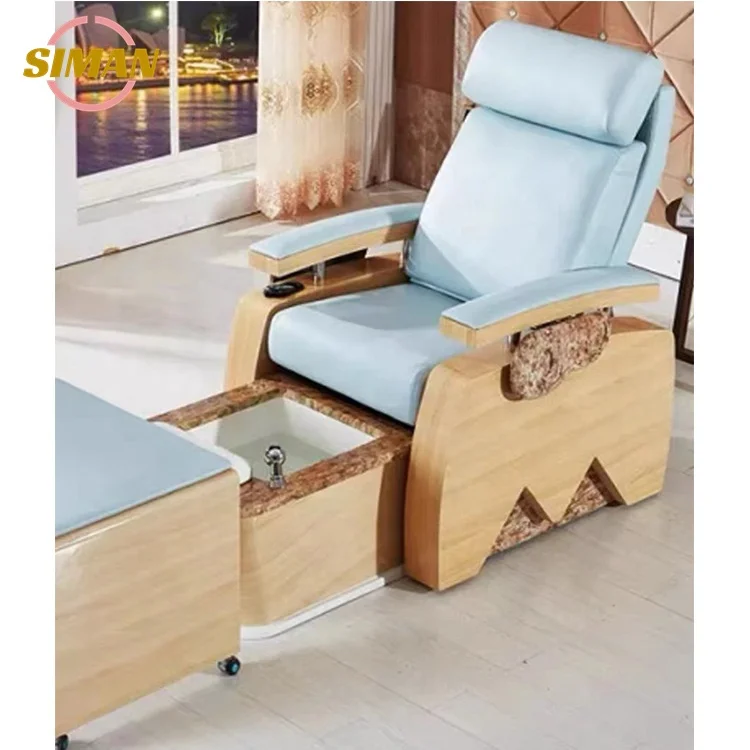 Siman Pedicure chair With Vibration Massage Removable Armrest Wholesale Professional Spa Equipment Pipeless Manicure Lash Bed