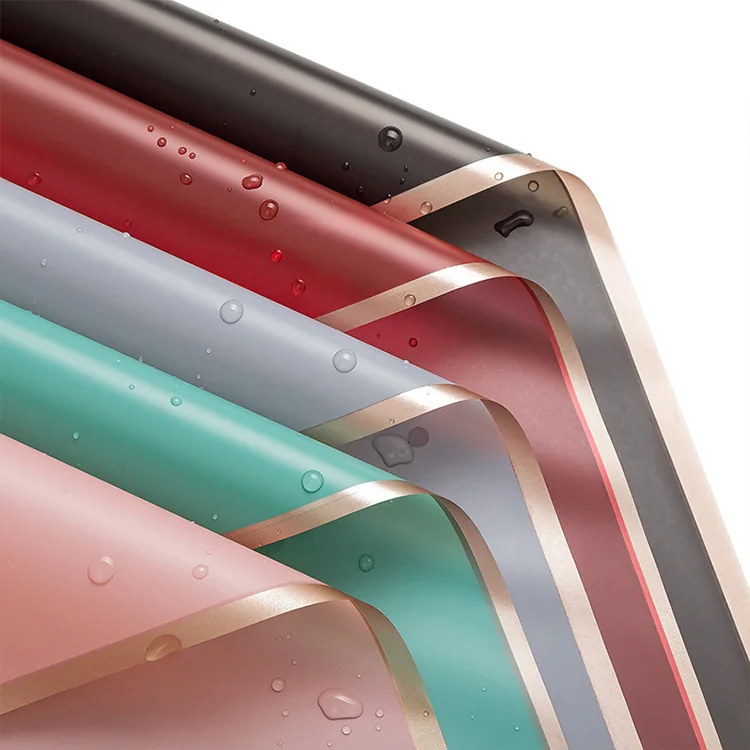 Custom Flower Packaging Paper Iridescent Cellophane Luxury Waterproof Korean Flower Wrapping Paper