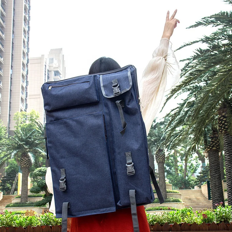 4K Canvas Artist Painting Backpack Carrying Bag Waterproof Art Portfolio Case Tote for Artist Travel Drawing Tool Bag Organizer