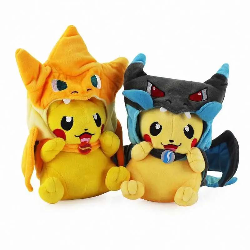 Wholesale Fire Breathing Dragon Pikachu Drag Coat Toy Doll Stuffed Plush Toy Animal