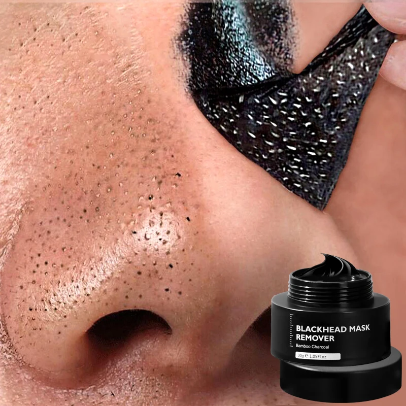 Private Label Blackhead Removal Mask Charcoal Facemask Peel Off Bamboo Facial Face Black Mask