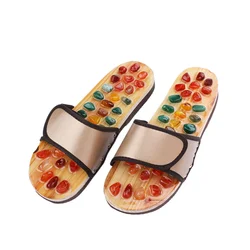 Wholesale Hot Sale Unisex Fashionable Style Improve Sleeping Blood Circulation Stone Therapy House Slippers Foot Massage Shoes