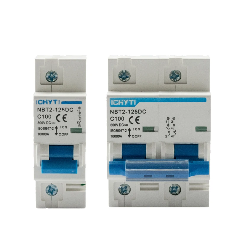 2024 New DC MCB Solar Breaker 2 Pole 125a 100a DC Circuit Breaker
