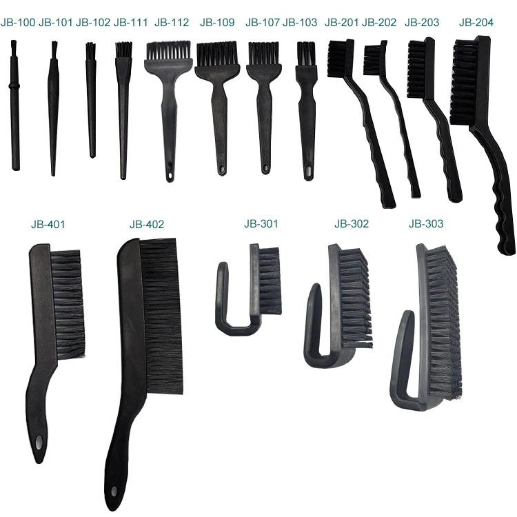 JB-112 Mini Handle Industrial ESD-safe Cleaning  Carbon Fiber  Conductive Antistatic Brush For PCB
