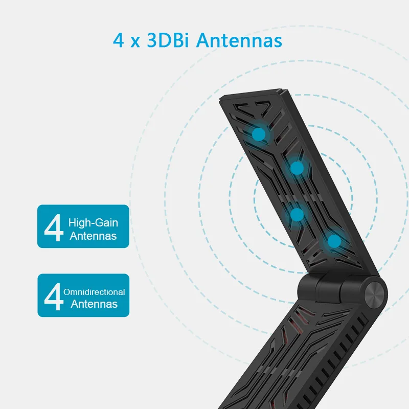 Factory Wholesale AC1900 Dual-Band USB 3.0 High Power Wireless Adapter