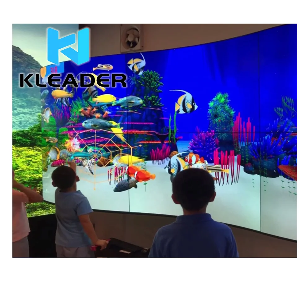 interactive LED screen touch wall display radar system immersive dynamic digital art video wall immersive holographic big screen