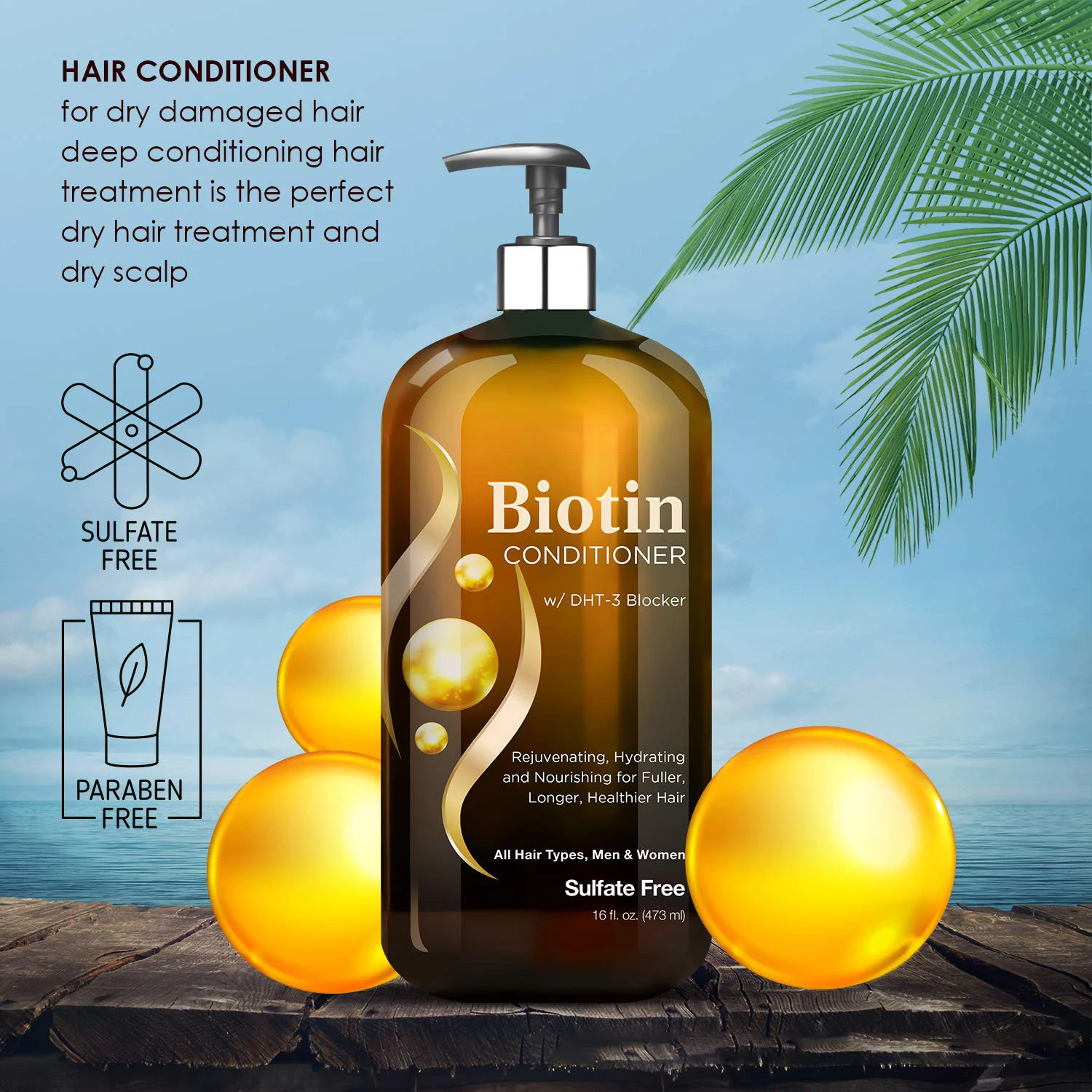 Biotin шампунь-кондиционер для роста волос шампунь истончения утолщение формула против выпадения мужчин и женщин