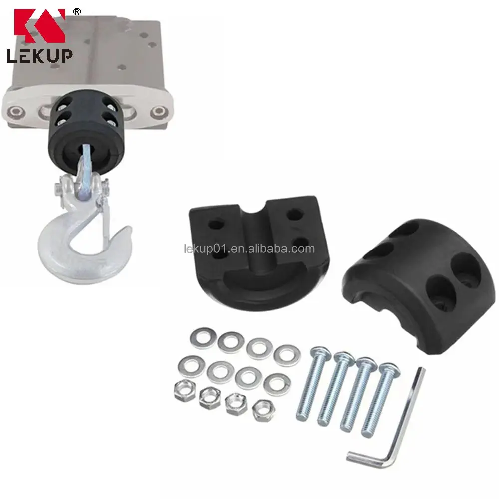 Winch Mount Stop Rope Line Cable Saver Universal Black Rubber Winch Cable Hook Stopper Protects Towing Hook Winch Stopper