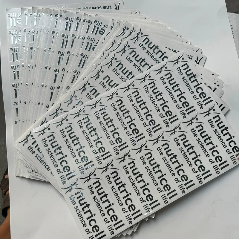 Custom Transfer 3D Sticker Shiny Gold Silver Transfer Sticker Brand Company Logo Wedding Personalized Transfer Stickers