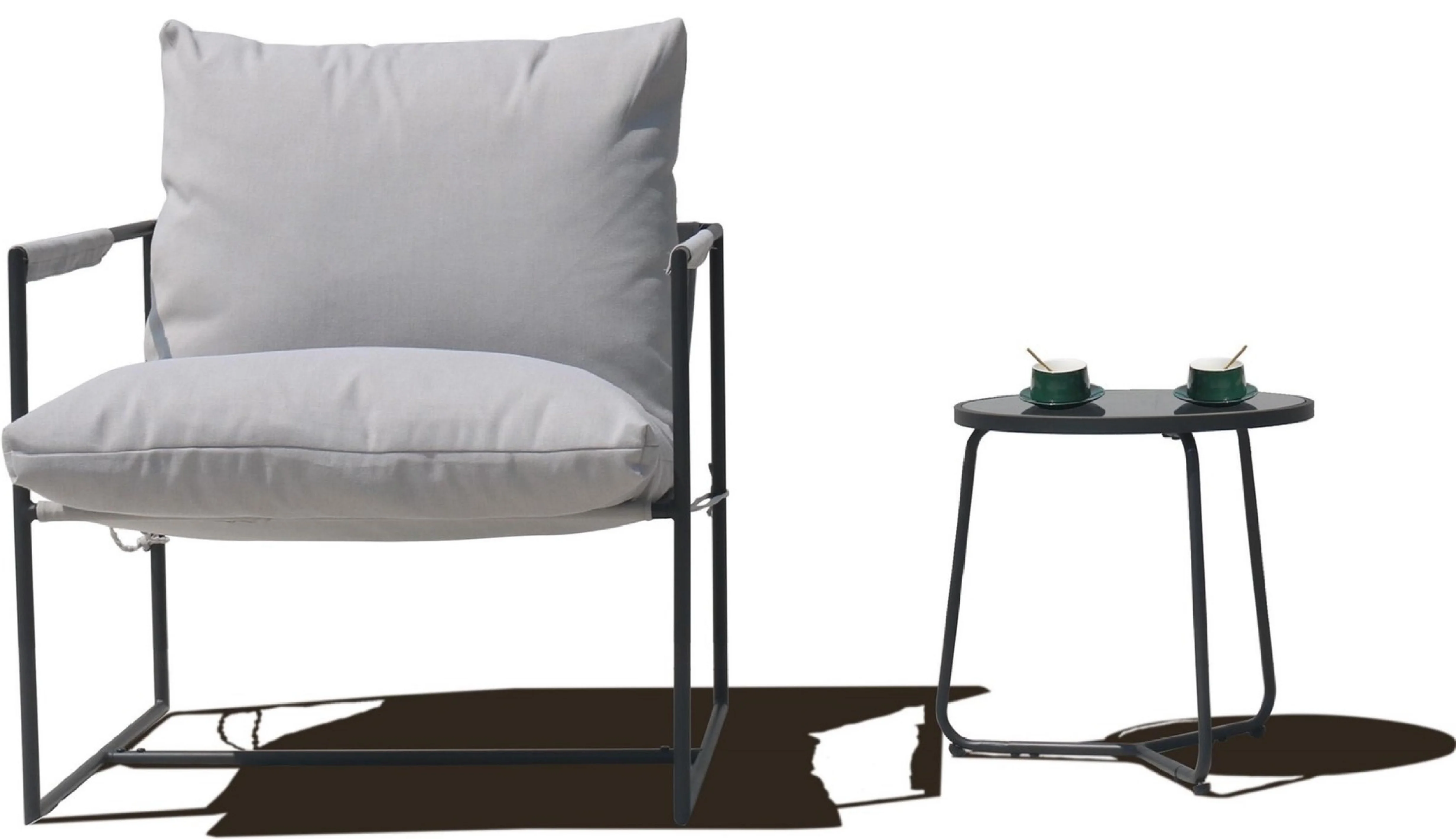 Factory Wholesale KD Furniture Modern Metal Aluminum Sofa Set for Terrace Garden