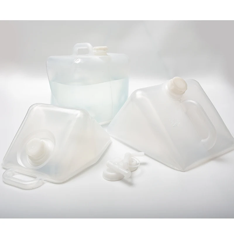 LDPE collapsible water canister outdoor folding water carrier camping portable water container with tap