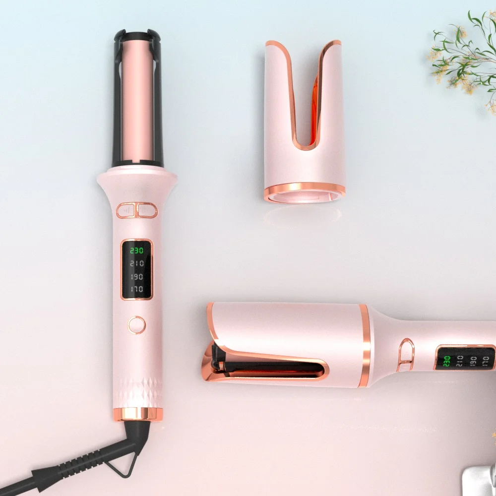 2024 multipurpose new adjustable temperature iron rose curling iron rechargeable automatic women portable hair curler