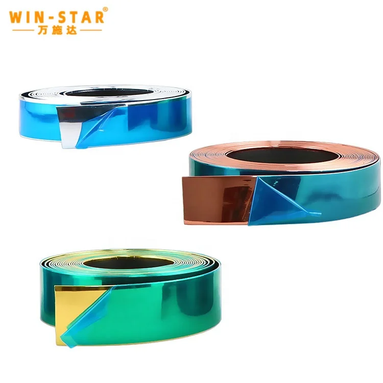 China Factory Wholesale Gold silver PVC furniture decorative strip Sofa base edge plastic edge sealing strip