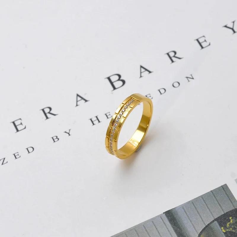 Manufacturer Custom Jewelry Never Fade Wedding Rings Gold 18k Relieving Rings Anxiety Stainless Steel  Ring For Women Men