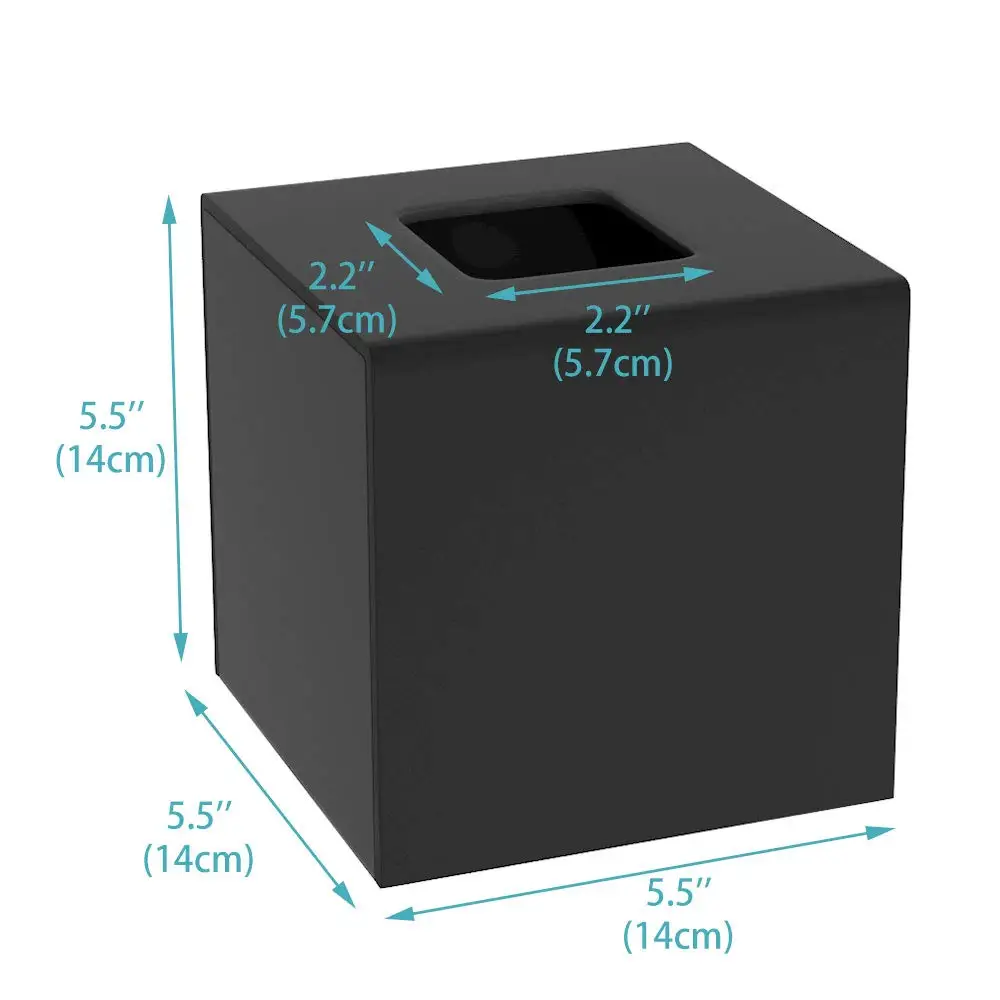 Wholesale acrylic black tissue box Transparent Toilet Paper napkin box