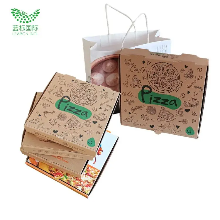 Manufacturers custom logo recycled materials rectangle pizza packing box