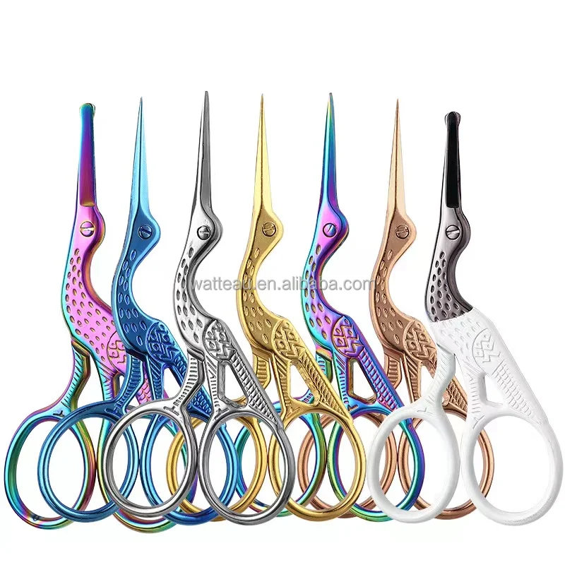Stainless Steel Classic Scissors Crane European-style Small Cross-Stitch Scissor Sewing Accessories Home Tailor Scissors For Mom