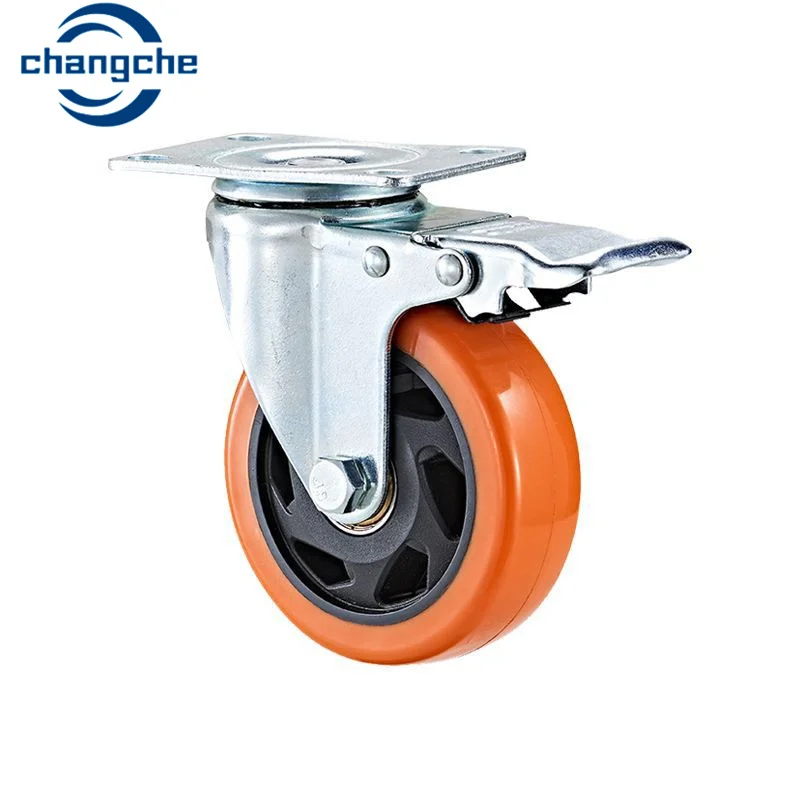 4 Inch Industrial Silent Tpr Caster Heavy Duty Black Caster
