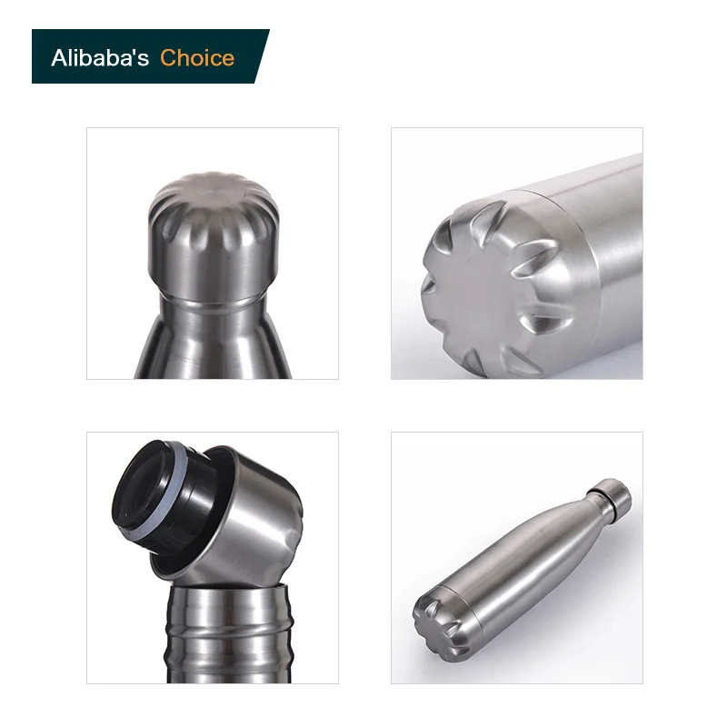 Stainless Steel Vacuum Insulated Water Bottle Double Walled Cola Shape Thermos Keep Hot and Cold  Reusable Metal Water Bottle