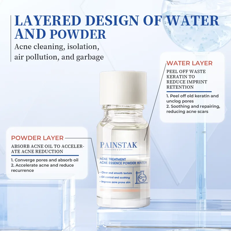 Acne Treatment Powder Water Serum Factory Direct Sales specially formulated for oily skin high speed effective acne treatment