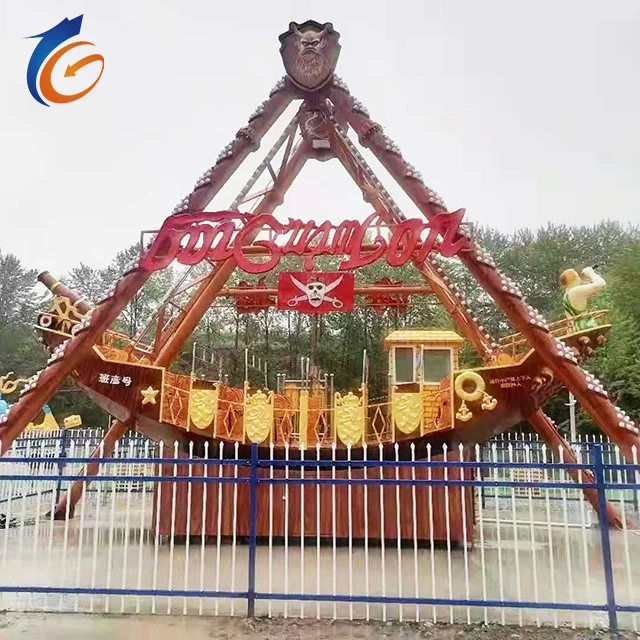Amusement Park Lunapark Attraction Facilities Manufacturer Thrill Equipment Theme Rides 24 40 Seats Pirate Ship For Sale
