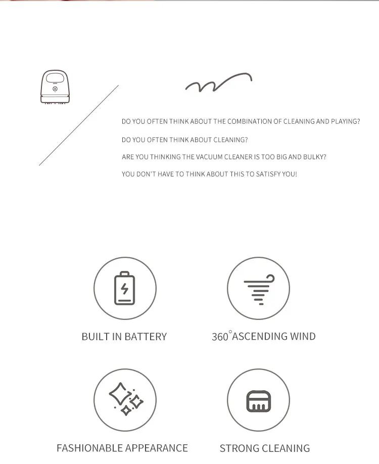USB charging Mini vacuum cleaner Desktop vacuum cleaner with cleaning brush Home office keyboard vacuum cleaner