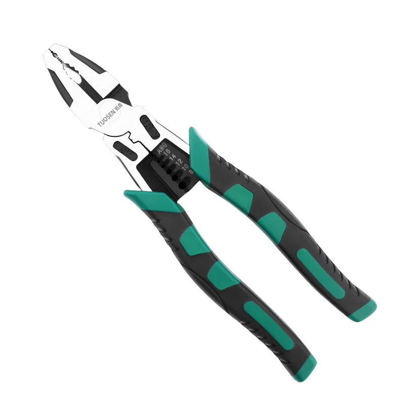Tuosen industrial grade multifunctional wire pressing flat pliers diagonal pliers pointed nose pliers
