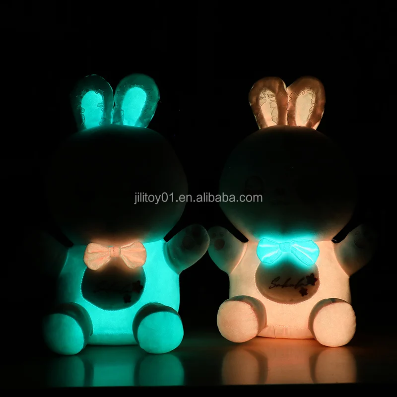 OEM hot fashion luminous rabbit plush toys stuffed animal Christmas plush toy wholesale