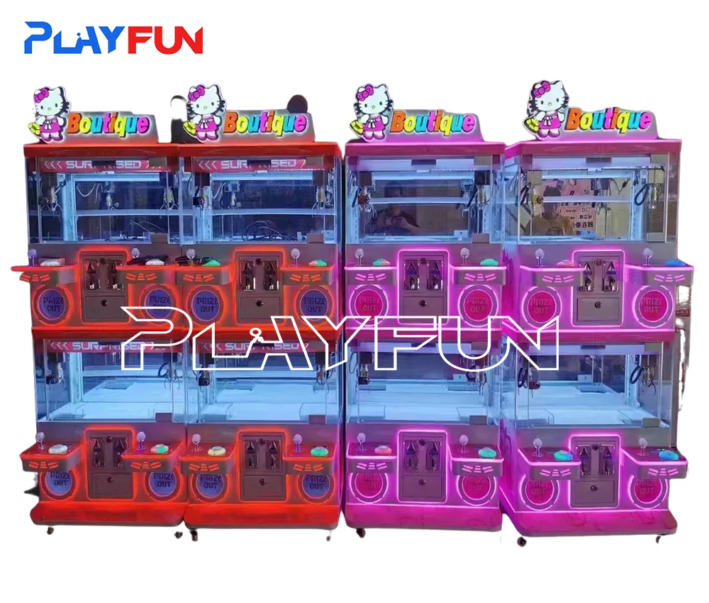 Customized logo Mini claw crane games boutique prize game mini baby good show 4 players mini baby claw machine for sale