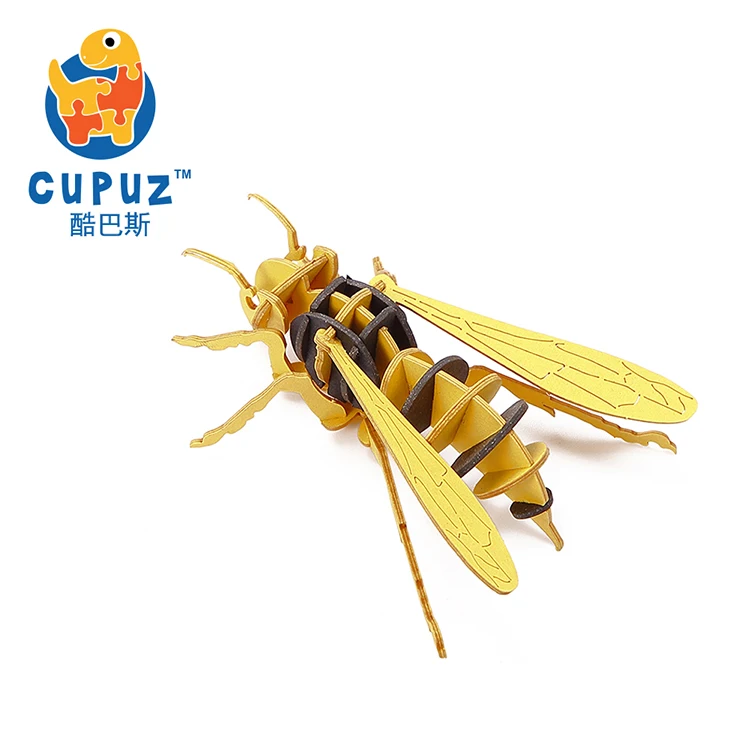 
Bee design educational 3d paper model for child 