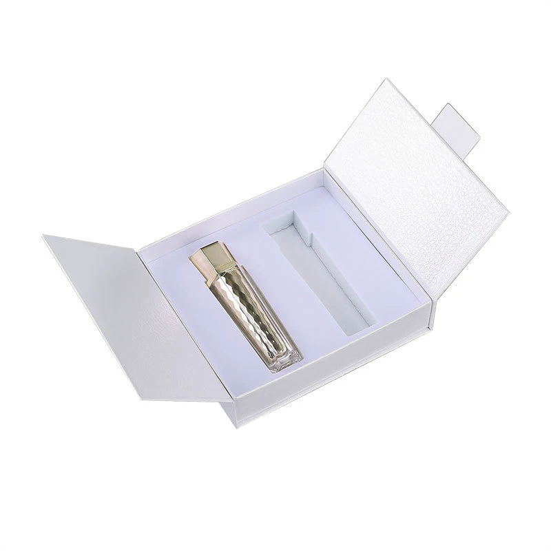 Luxury Double Open Door Leather Perfume Box Packaging Custom Cosmetic Skin Care Serum Magnetic Gift Box With Logo