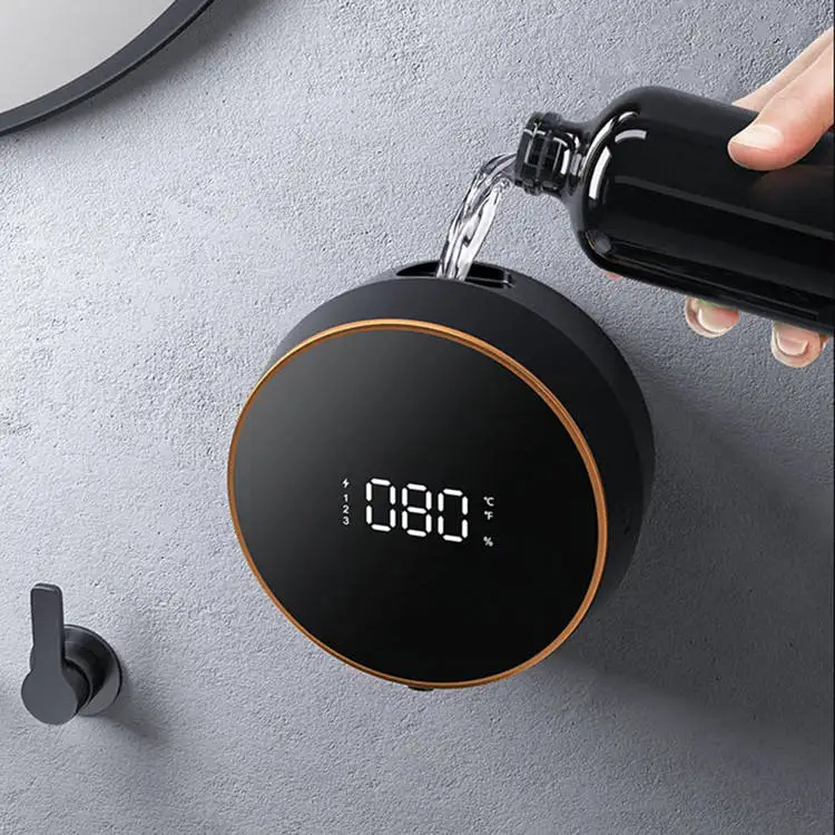 Автоматический Бесконтактный дозатор жидкого мыла с цифровым температурным дисплеем, настенный водонепроницаемый дозатор жидкого мыла