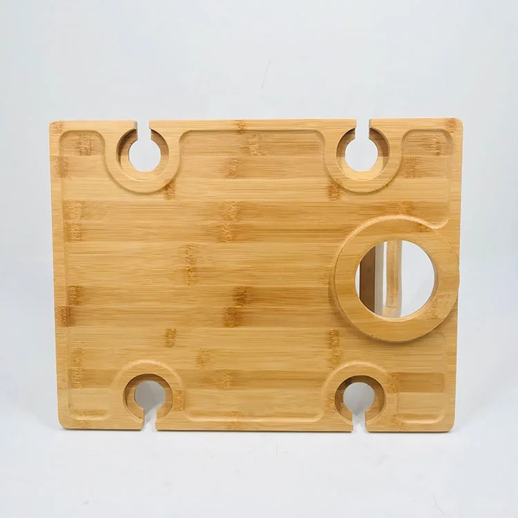 2023 открытый стол для пикника портативный типа «два-в-одном» складной бамбук Универсальный держатель бутылки вина стекло чашки стойки с деревянной