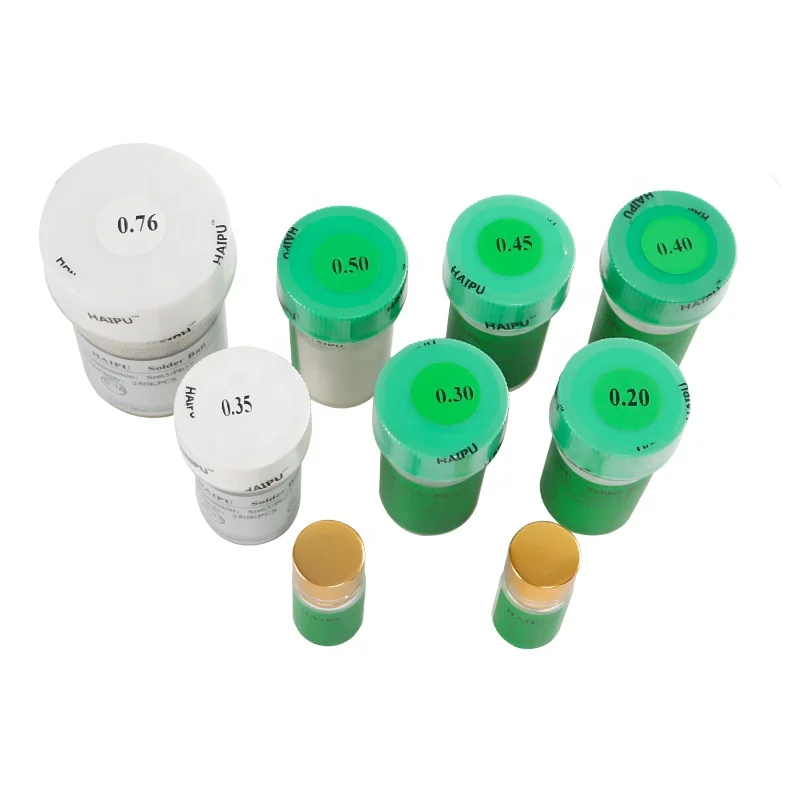 Factory Supply Lead-Free Solder Ball Sn96.5/Ag3.0/Cu0.5 250K BGA Reballing Balls 0.2 - 0.76 HP-SAC305-BGA Customized 0.05~1.8mm