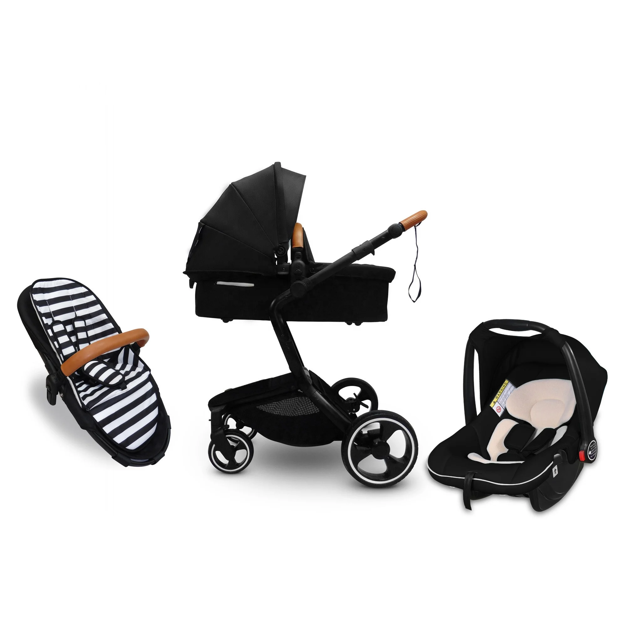 Fast Shipping Door To Door Luxury Baby Stroller 3 in 1 Folding bi-directional high landscape stroller baby pram china
